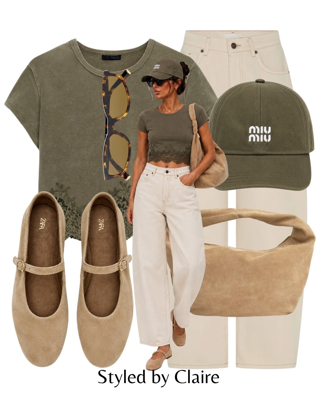 NEW IN WAT DENIM BARREL JEANS🧚🏼
Tags: lace trim Zara crop tshirt khaki suede ballet flats tote bag shoulder miu miu cap sunglasses city break capsule wardrobe basics autumn transitional outfit ideas

#LTKstyletip #LTKshoes #LTKbag