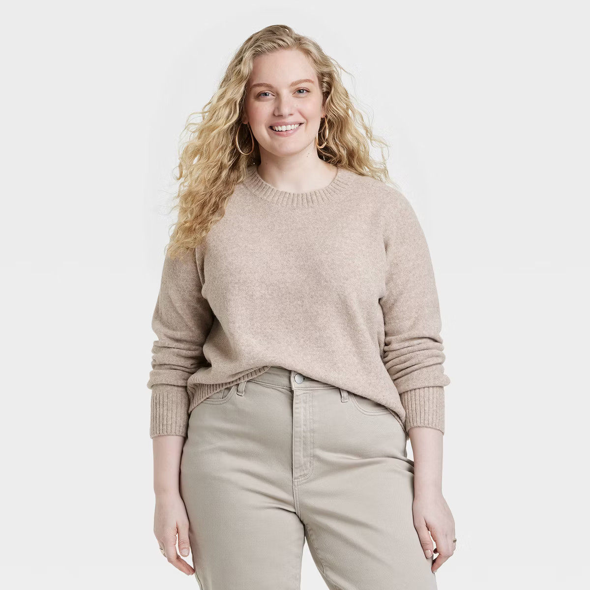Women's Crew Neck Cashmere-Like Pullover Sweater - Universal Thread™ | Target