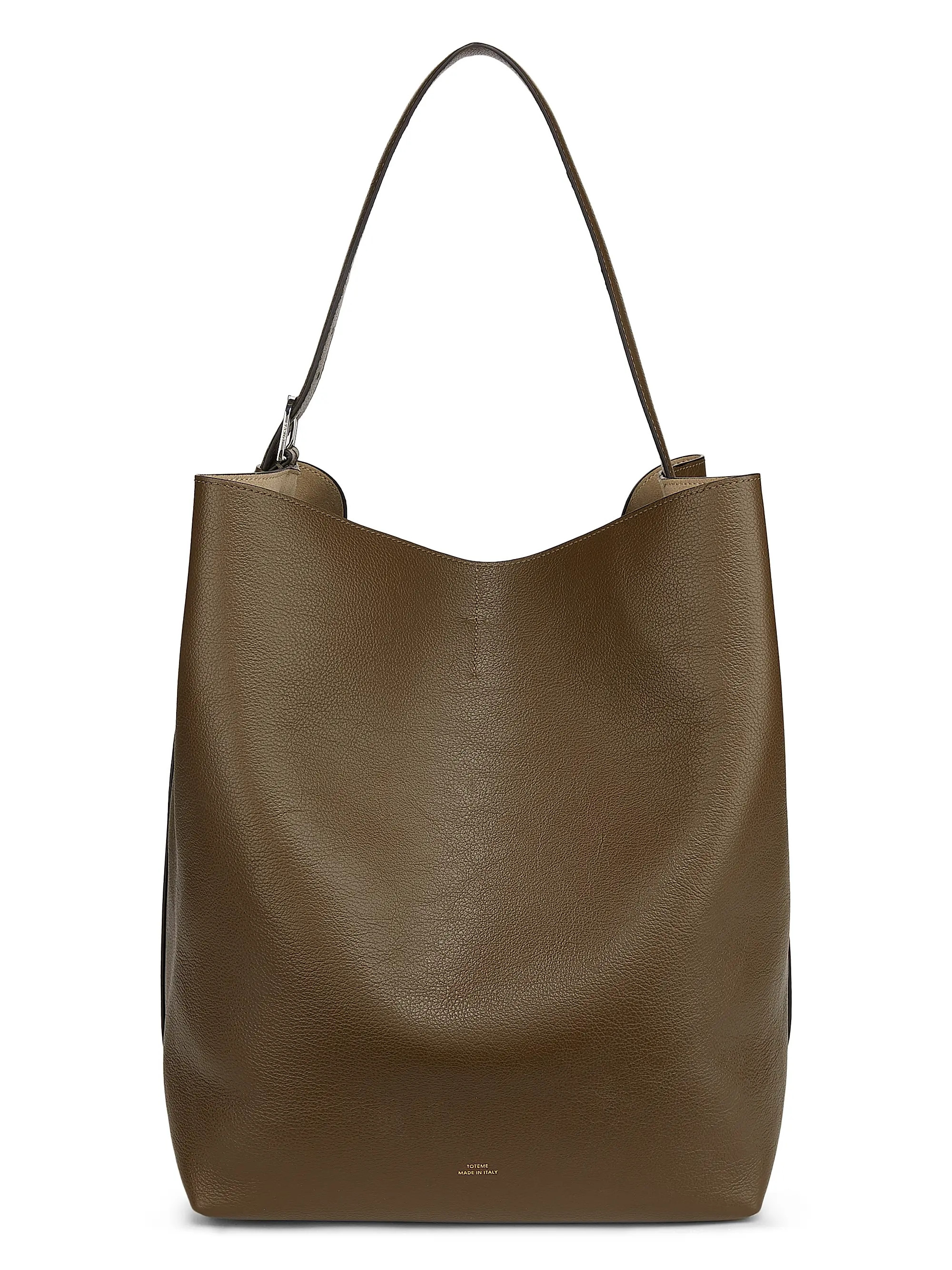Belted Grained-Leather Tote Bag | Saks Fifth Avenue