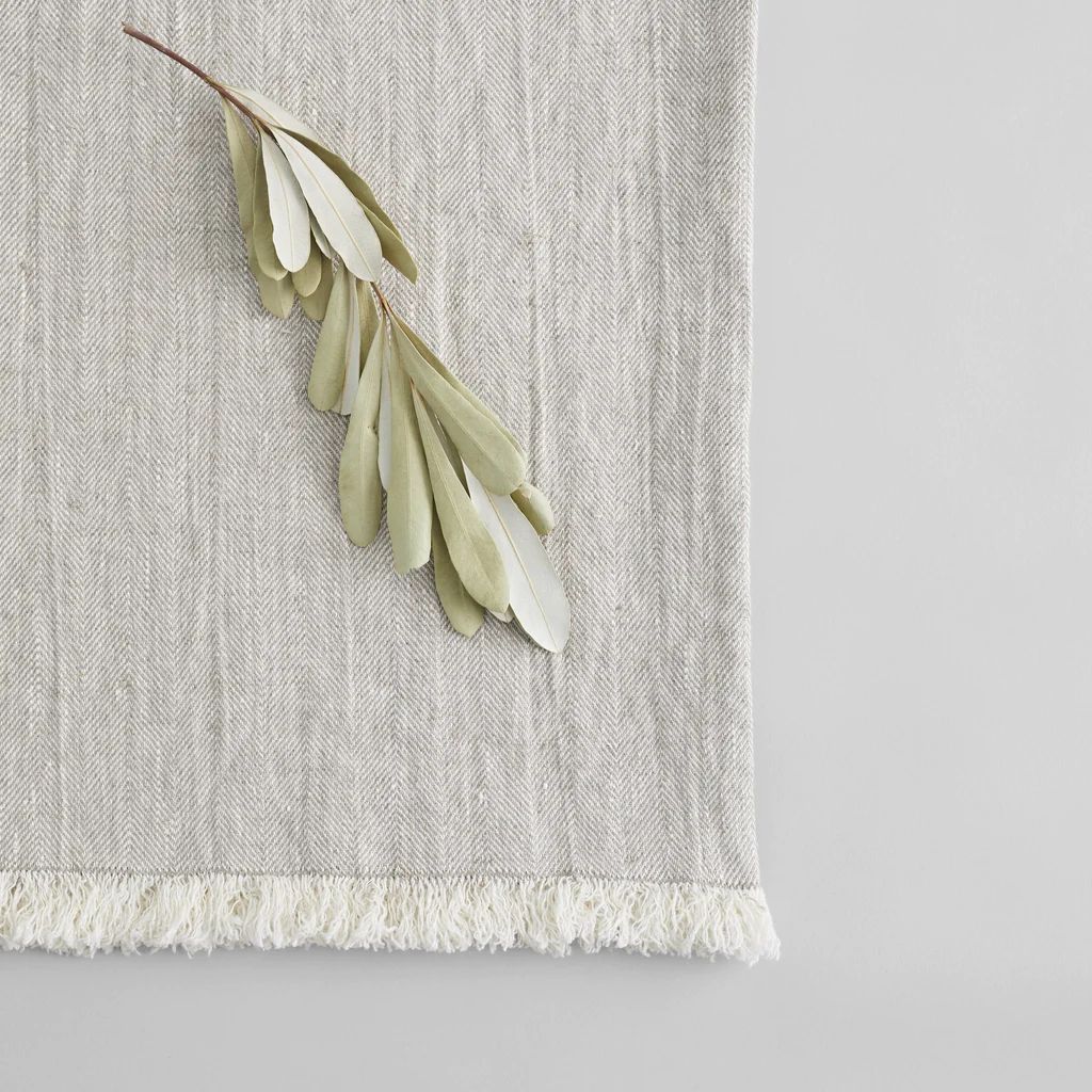 Linen Throw in Natural | Bloomist