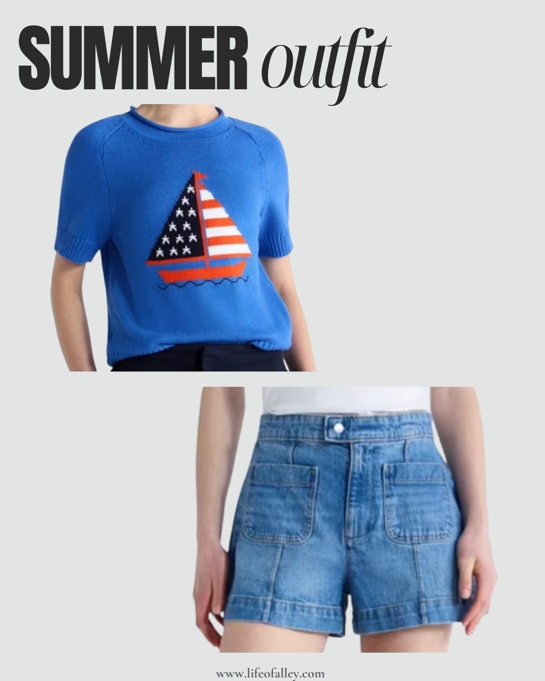 Early summer outfit! Would make a cute memorial day or 4th of July outfit!  

 #LTKootd #LTKSeasonal #LTKOver40