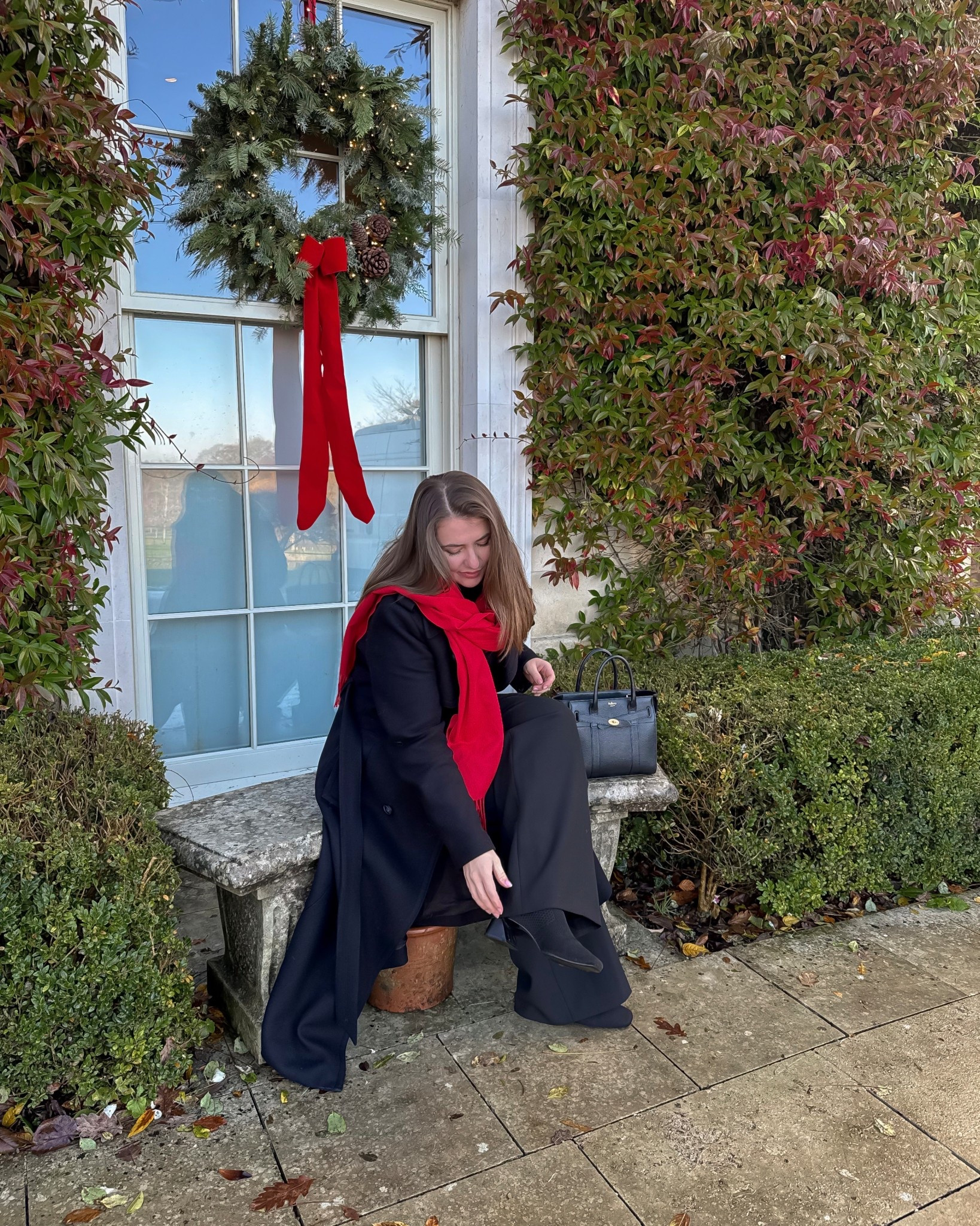 Red scarf winter outfit 

#LTKfestive #LTKuk #LTKwinter