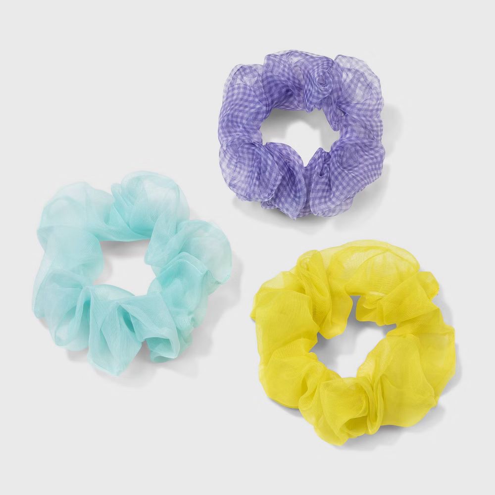 Gingham Jumbo Hair Twister Set 3pc - Wild Fable Multicolor Cools | Target