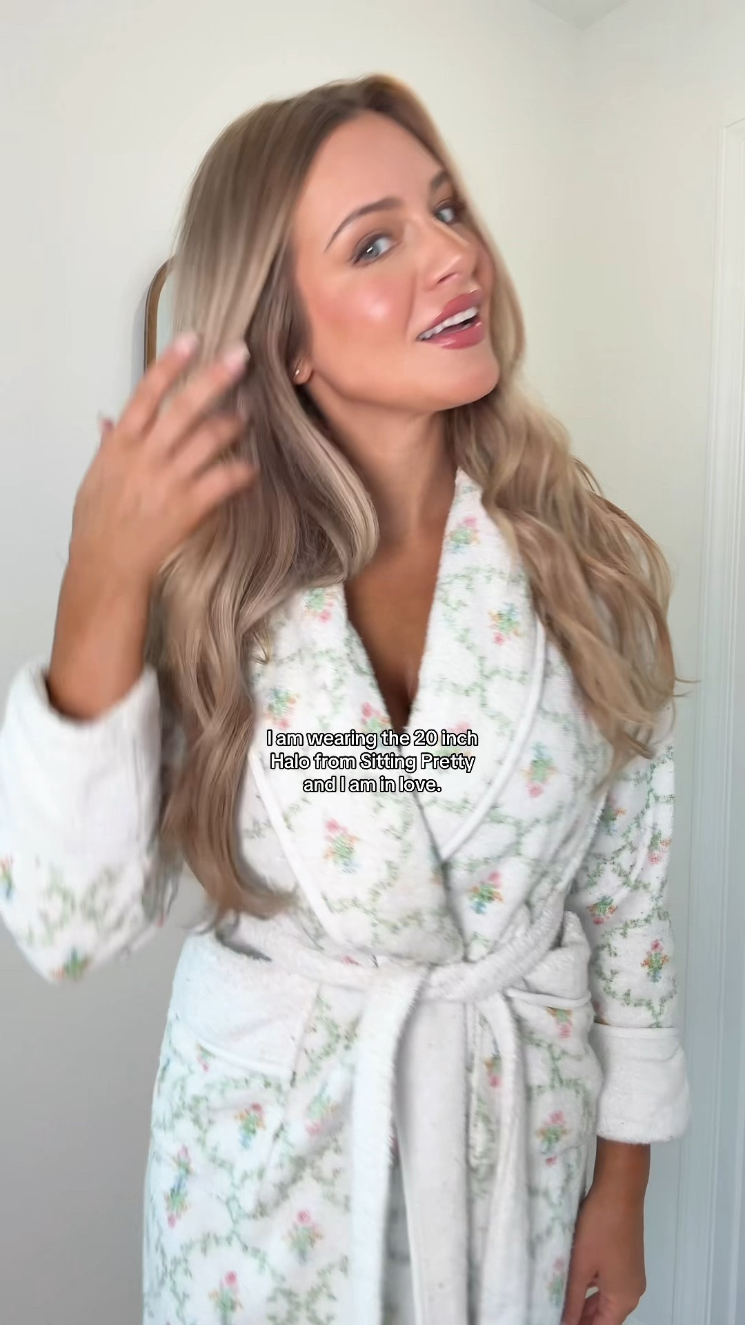 30 seconds, zero damage and the hair of my dreams 💖✨ The easiest way to add instant length and volume! I’m wearing 20” Cool Blonde Blend #18/6. Use code HALEIGH15 to save on your Sitting Pretty Halo.

#SittingPrettyHair #HaloExtensions #HairTransformation #RemyHair #HairGoals

#LTKBeauty #LTKgrwm #LTKdayinmylife