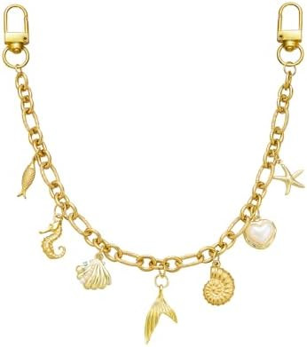 HUAAPLEVLA Gold Bag Charms for Handbags Unique Purse Extender Chain with Marine Life Theme Pendan... | Amazon (CA)