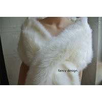 Light Ivory Faux Fur Bridal Wrap Bridal Faux Fur Stole Shawl Cape Wedding Shrug | Etsy (US)