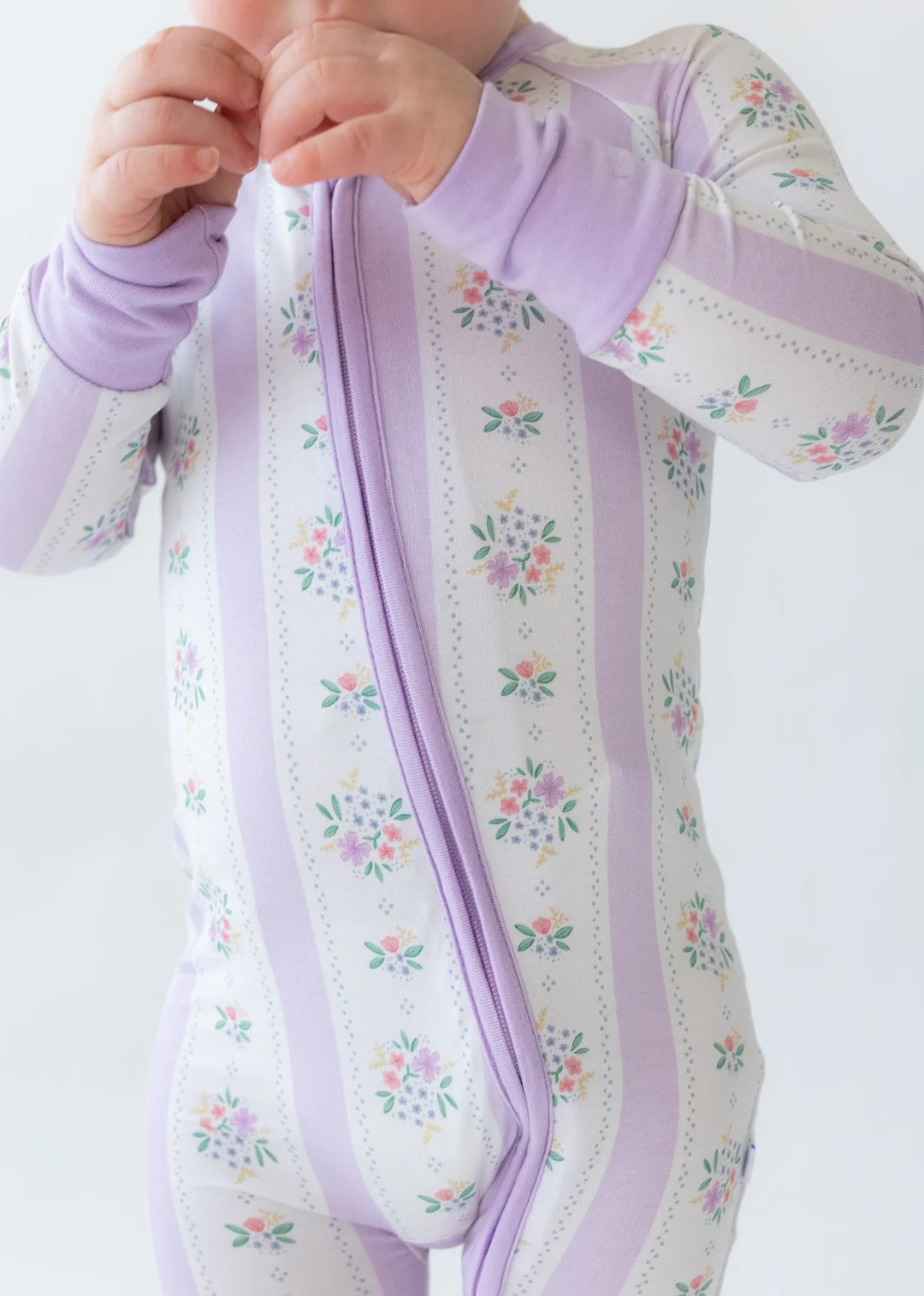 Lavender Stripe Zippy | Tiny Jams