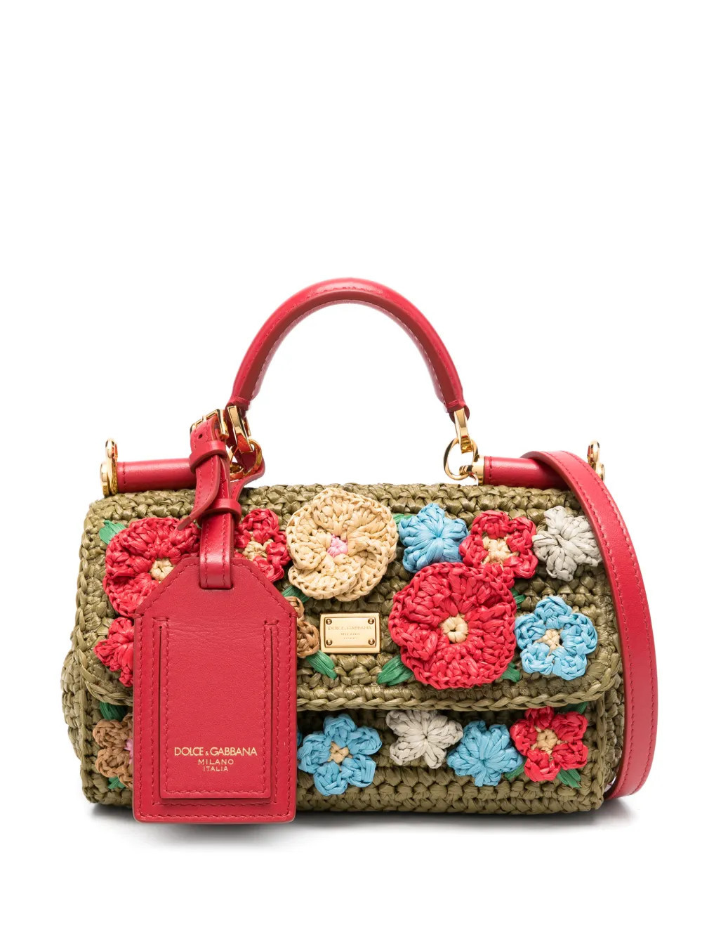 Dolce & Gabbana My Sicily raffia crochet tote bag - Green | Farfetch Global