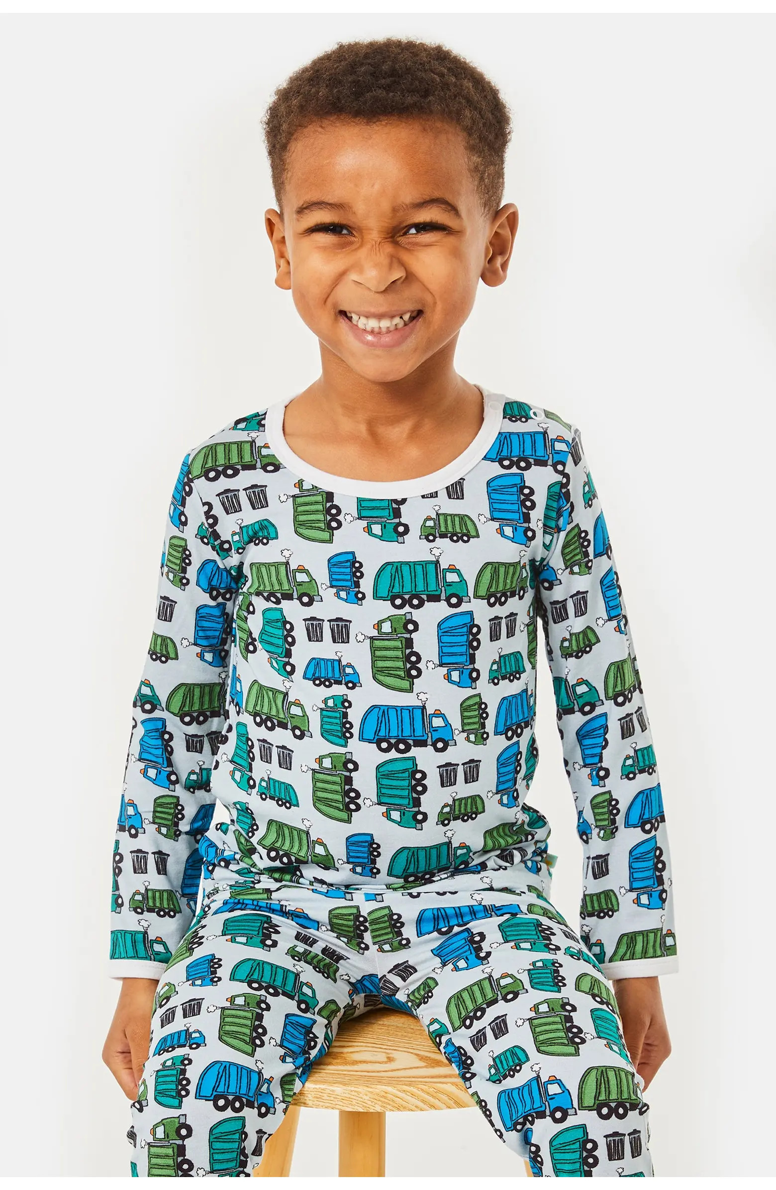 Long Sleeve Pajama Set - Garbage Trucks | Nordstrom