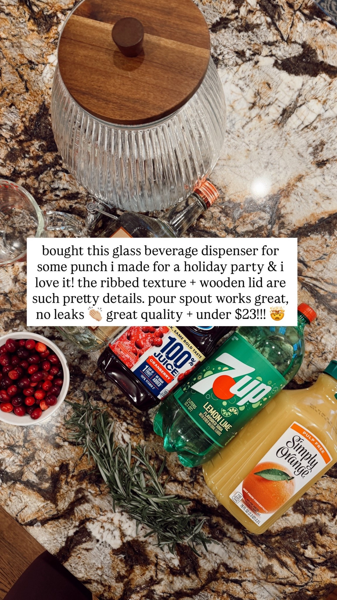 beautifully designed beverage dispenser! i love the ribbed texture + wooden lid. perfect for hosting + any upcoming holiday parties— spout works great, we had no leaks & it’s under $23!! walmart finds, walmart hosting 

#LTKHome #LTKFindsUnder50