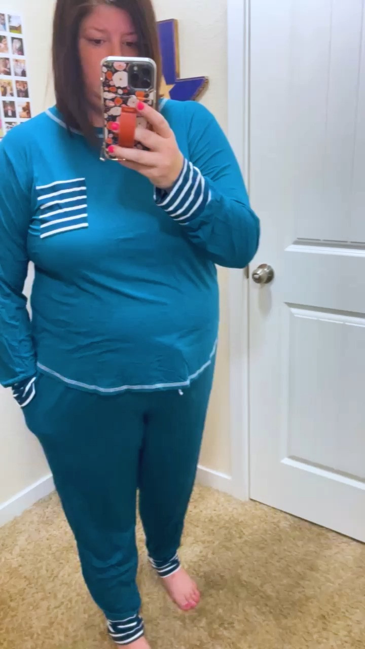 These pajamas feel like sleeping in a cloud. 💙 The fabric is incredibly soft, lightweight, and breathable, making them perfect for year-round wear. Whether you're winding down after a long day, enjoying a slow Saturday morning, or spending the evening with a good book, this set is the definition of cozy comfort.

#LTKStyle #LTKHome #LTKCurves #LTKPlusSize #Pajamas #BambooPajamas #Sleepwear #Loungewear #CozyStyle #ComfortableFashion #MomLife #AmazonFashion #MatchingSet #SelfCareEssentials #CozyHome 

 #LTKgrwm #LTKmomlife #LTKPlusSize