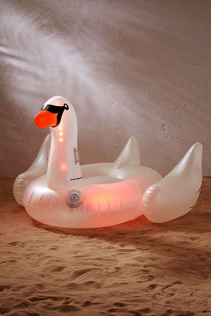 Giant Light-Up LED Swan Pool Float | Urban Outfitters US