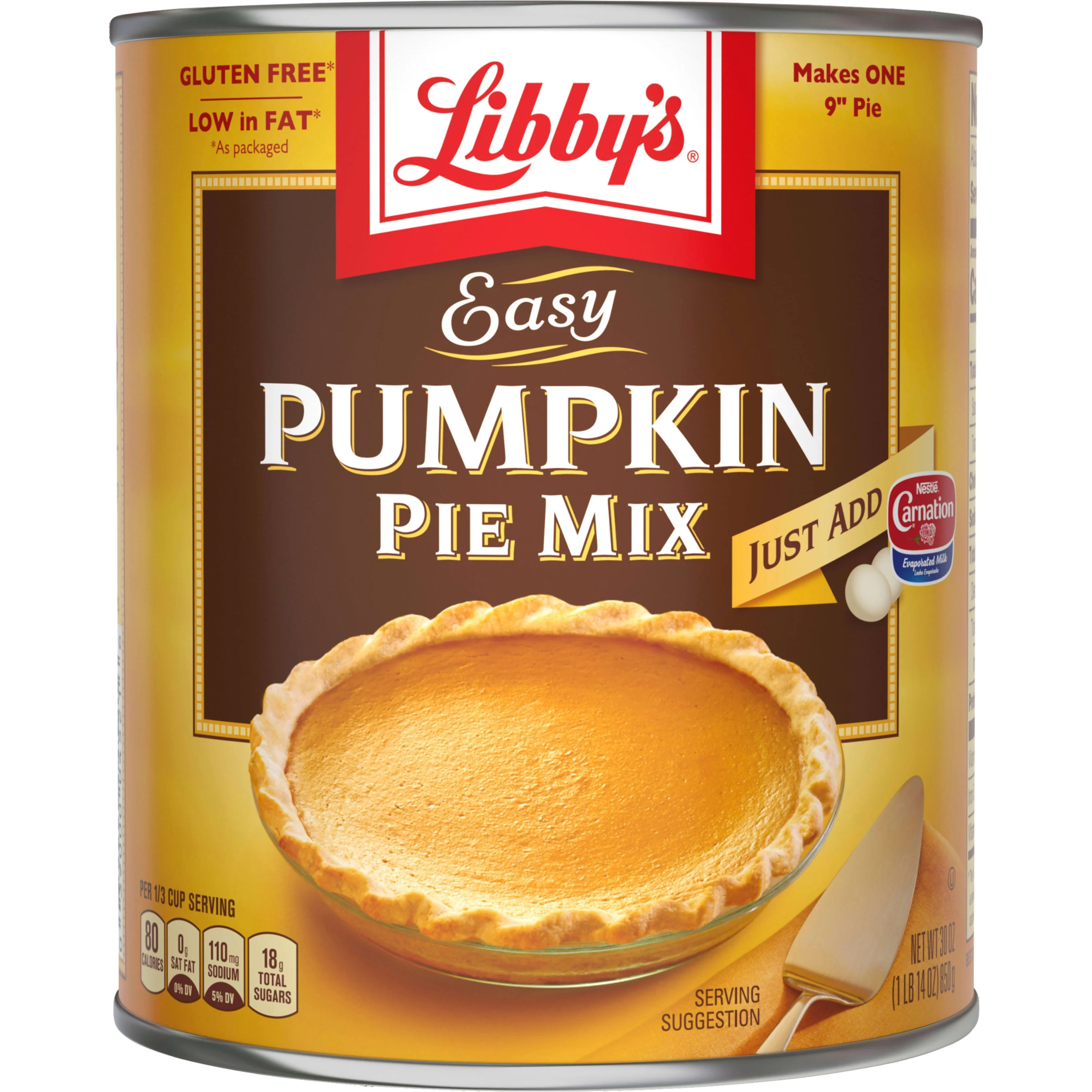 LIBBY'S Easy Pumpkin Pie Mix, Canned Pumpkin Pie Filling, Baking One 9-inch Pumpkin Pie 30 oz | Walmart (US)