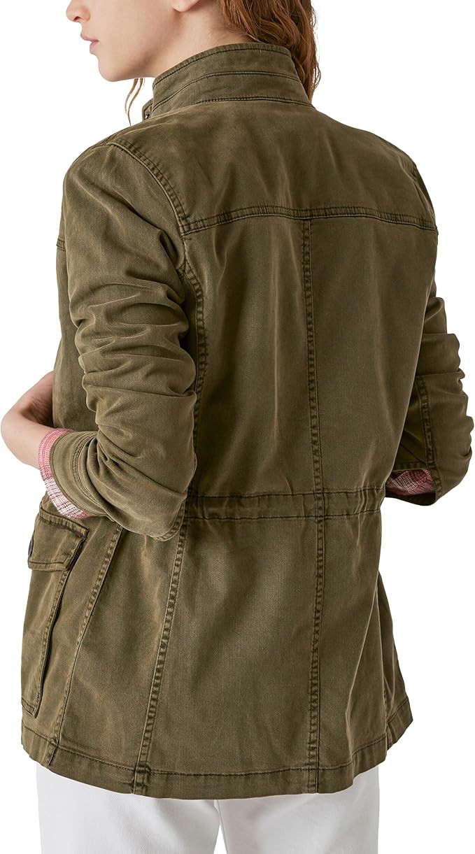 Lucky Brand Women's Long Sleeve Button Up Two Pocket Utility Jacket | Amazon (US)