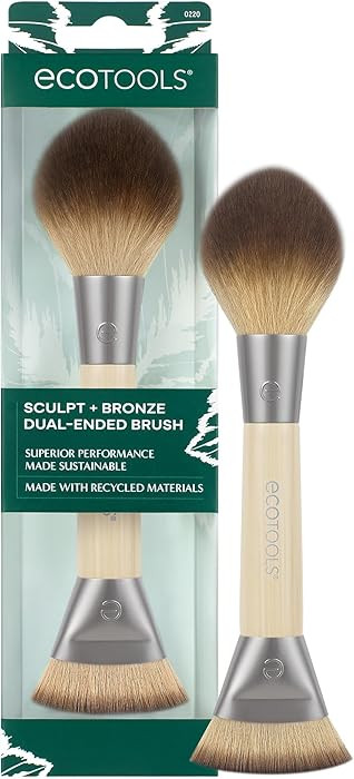 EcoTools Sculpt + Bronze Dual-Ended Makeup Brush, Fluffy Bronzer & Dense Contour Brush for Liquid... | Amazon (US)