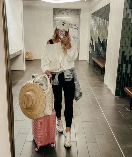 Spring fashion outfit fits TTS  wearing medium. White button down sized up to a large. Shoes fits TTS, . Travel. Road trip. California Spring shoes. Nike shoes. Spring fashion. Athleisure

#LTKtravel #LTKFind #LTKsalealert