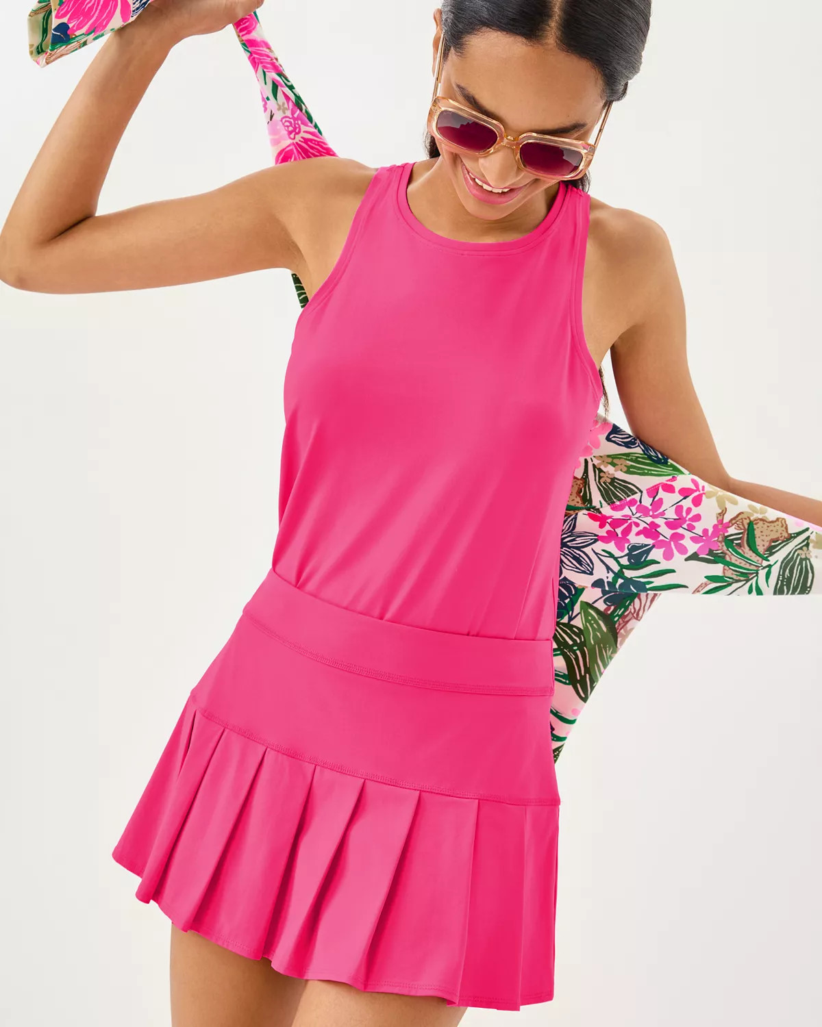 UPF 50+ Luxletic Freesia Pleated Skort | Lilly Pulitzer