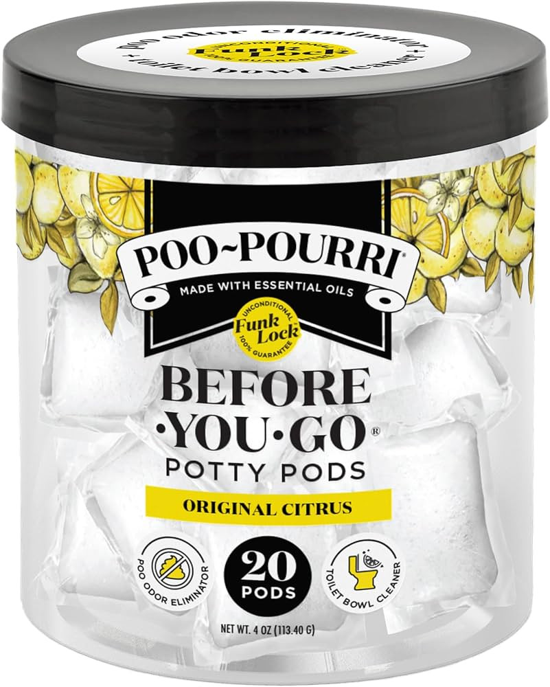 Poo~Pourri Original Citrus Before-You-Go 2-in-1 Toilet Potty Pods 20ct - Bathroom Odor Remover & ... | Amazon (US)