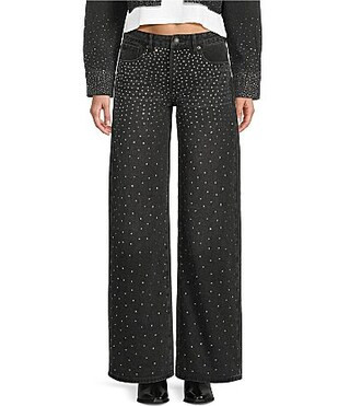 KatieJNYC Copenhagen Rhinestone Coordinating Jeans - L | Dillard's