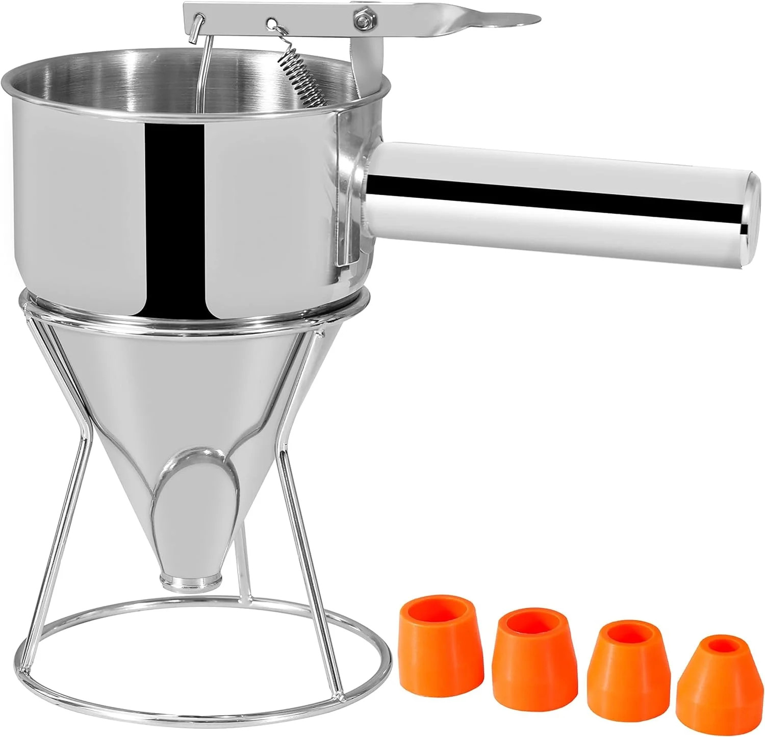40oz Pancake Batter Dispenser, Dingrich Stainless Steel Funnel Cake Dispenser with Stand & 4 Cali... | Walmart (US)
