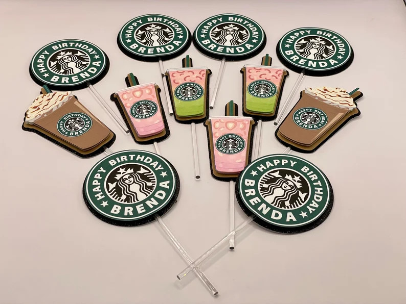 Starbucks Drinks Cupcake Topper - Etsy | Etsy (US)