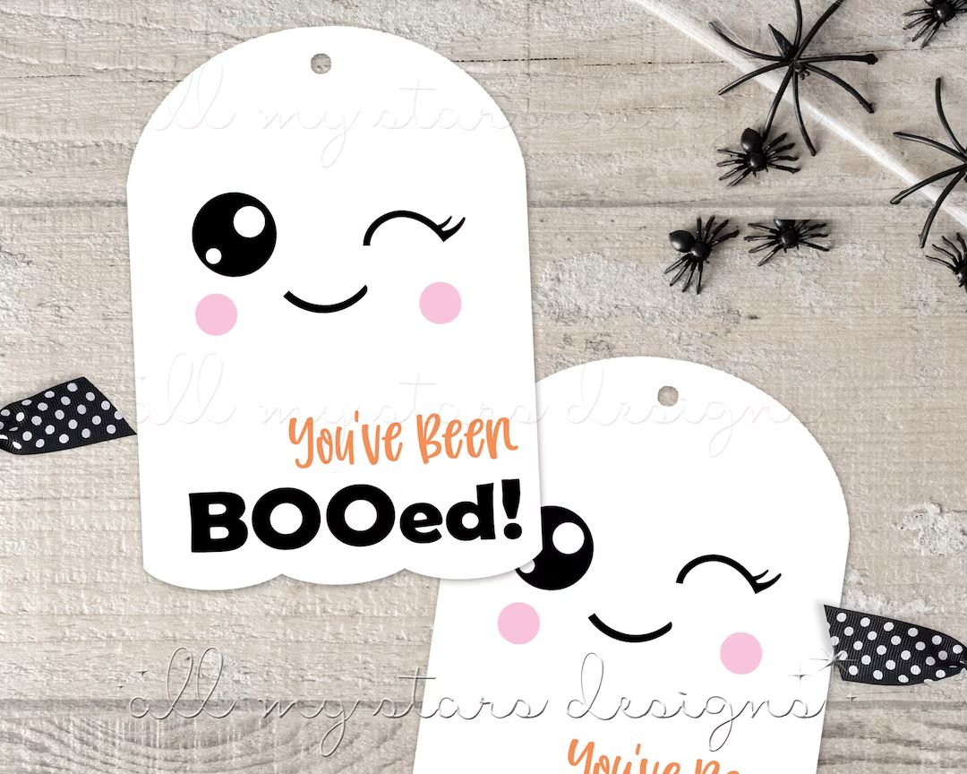 PRINTABLE You've Been BOOed! Happy Halloween! Cute Ghost Gift Tag | Instant Download | Halloween ... | Etsy (US)