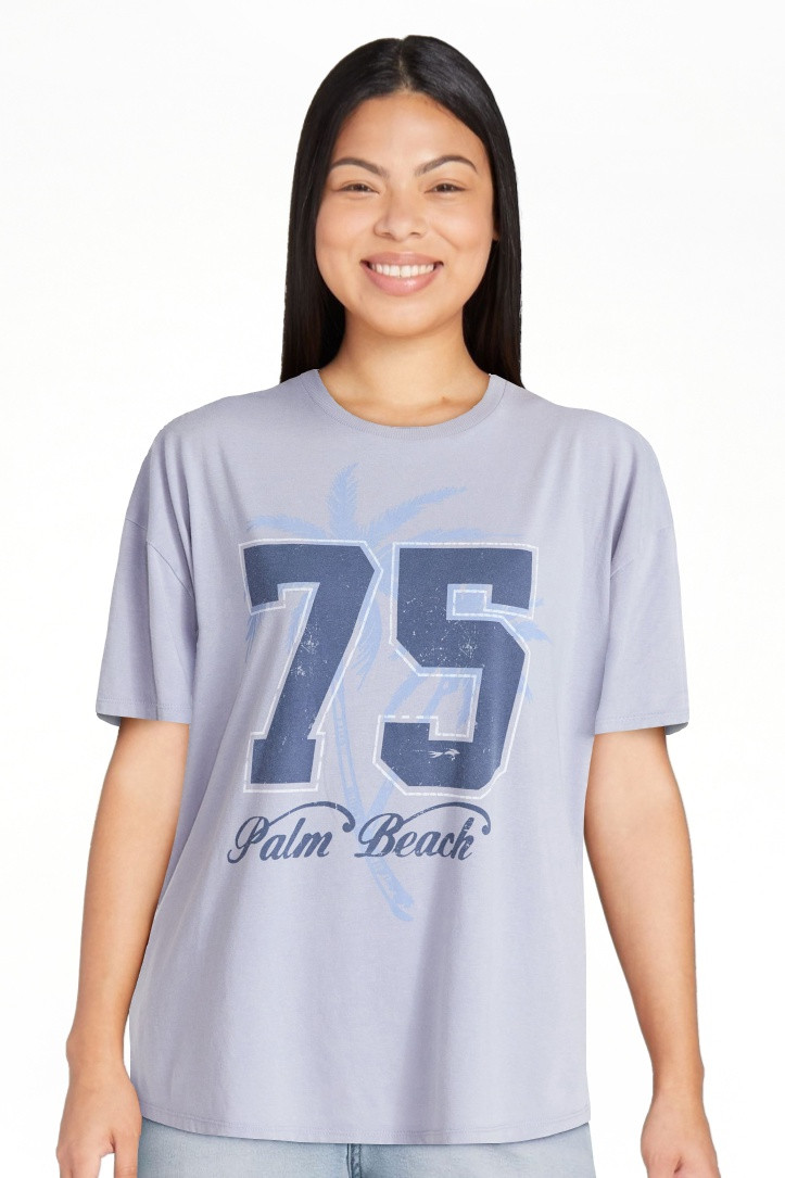 No Boundaries Washed Graphic Boyfriend Tee, Women's XXS-XXL | Walmart (US)