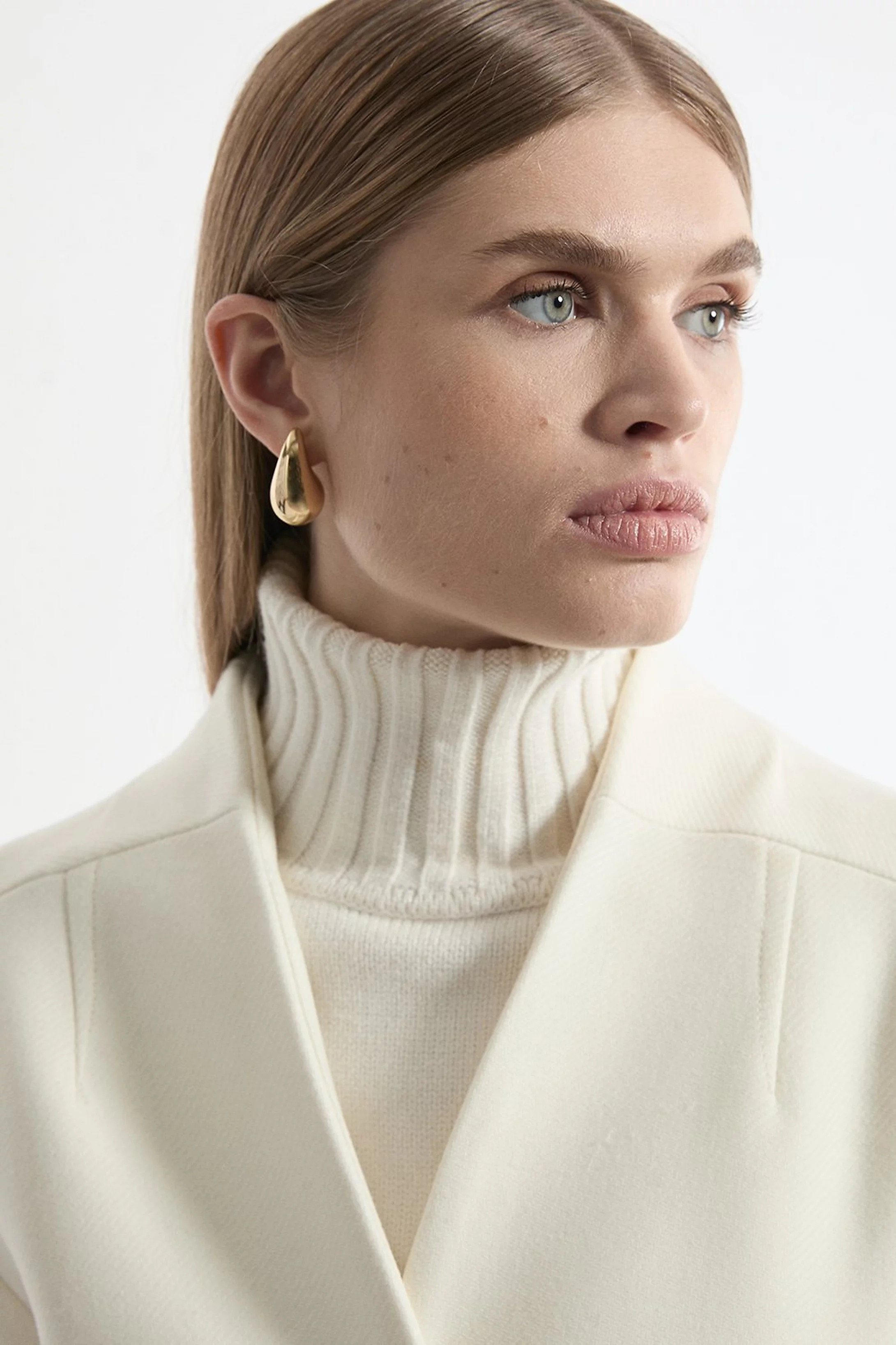 Lydia Millen Premium Italian Manteco Wool Rounded Sleeve Skirted Tailored Midaxi Coat | Karen Mil... | Karen Millen UK + IE + DE + NL