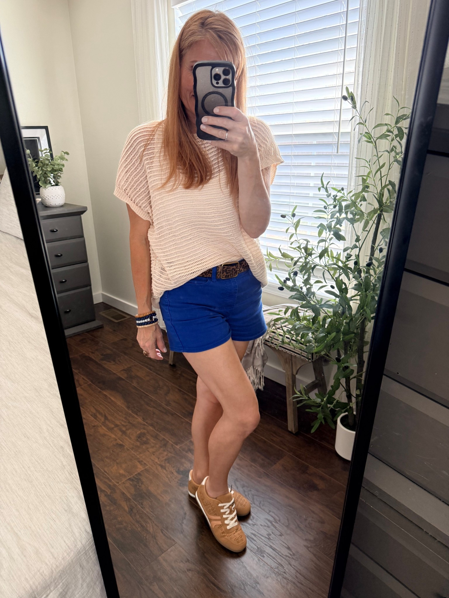 A good pair of shorts changes everything in your closet.
These are structured enough to feel put together, but still comfortable enough for everyday wear. Paired with a lightweight knit and a statement belt, it instantly looks styled without being complicated.
This is one of those spring outfits that easily carries into summer without needing to rethink it.
Everything is linked here so you can grab the pieces fast and get dressed easier ✨ 
Shirt- size small - Amazon
Tank - size small - Amazon
Shorts- in my closet 
Belt - Maurices 
Shoes- Maurices 
#over40style #easystyle #momstyle #outfitideas #denimstyle
casual outfit ideas for busy moms, how to style shorts over 40, affordable everyday outfits, simple outfit formulas, effortless casual style, vacation wear

#LTKPetite #LTKOver40 #LTKSeasonal