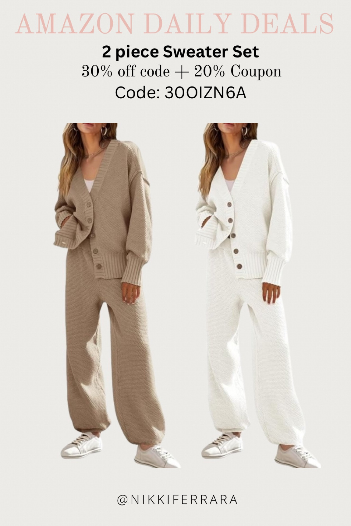 AMAZON DAILY DEAL 🖤 40% off Cozy 2 Piece Set   Use Code at Checkout. 

Discount code, joggers, jogger, joggers with pockets, women’s joggers Amazon discount code, daily deal, Amazon finds, discount code, discount, sale, Amazon receipt, Amazon sweatshirt, Amazon 2 piece set, 2 piece set, two piece sets, 2 piece set, Amazon set, Amazon loungewear, loungewear, winter sweater, winter outfit, viral outfit, Amazon viral vest, Amazon viral 2 piece set, comfy outfit, oversized sweatshirt, crew neck, cozy, 

#LTKGiftGuide #LTKHoliday #LTKmidsize
