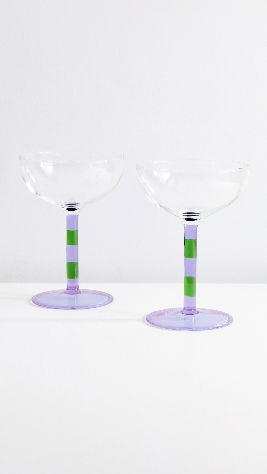 Striped Coupe Glasses | Shopbop