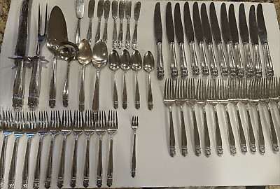 Vintage Holmes & Edwards IS Silver Plate Flatware, Danish Princess 52 piece  | eBay | eBay US