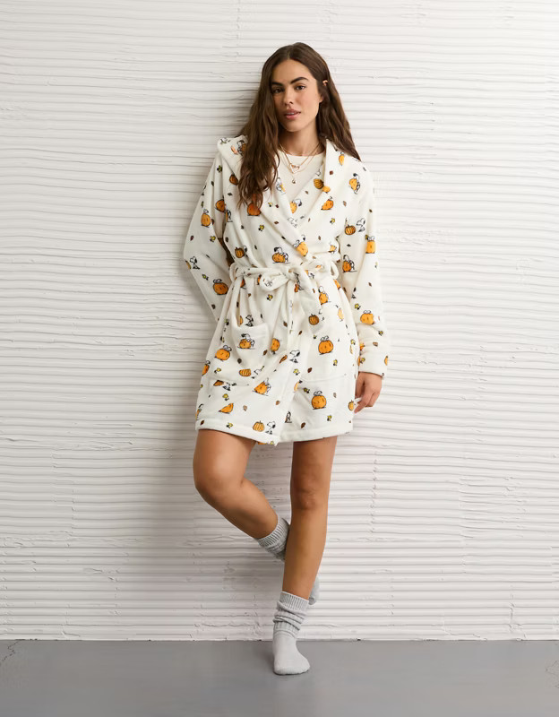 AE Snoopy Cozy Bath Robe | American Eagle Outfitters (US & CA)