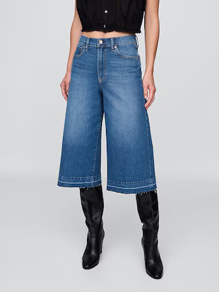 High Rise Denim Culotte Jeans | Gap (US)