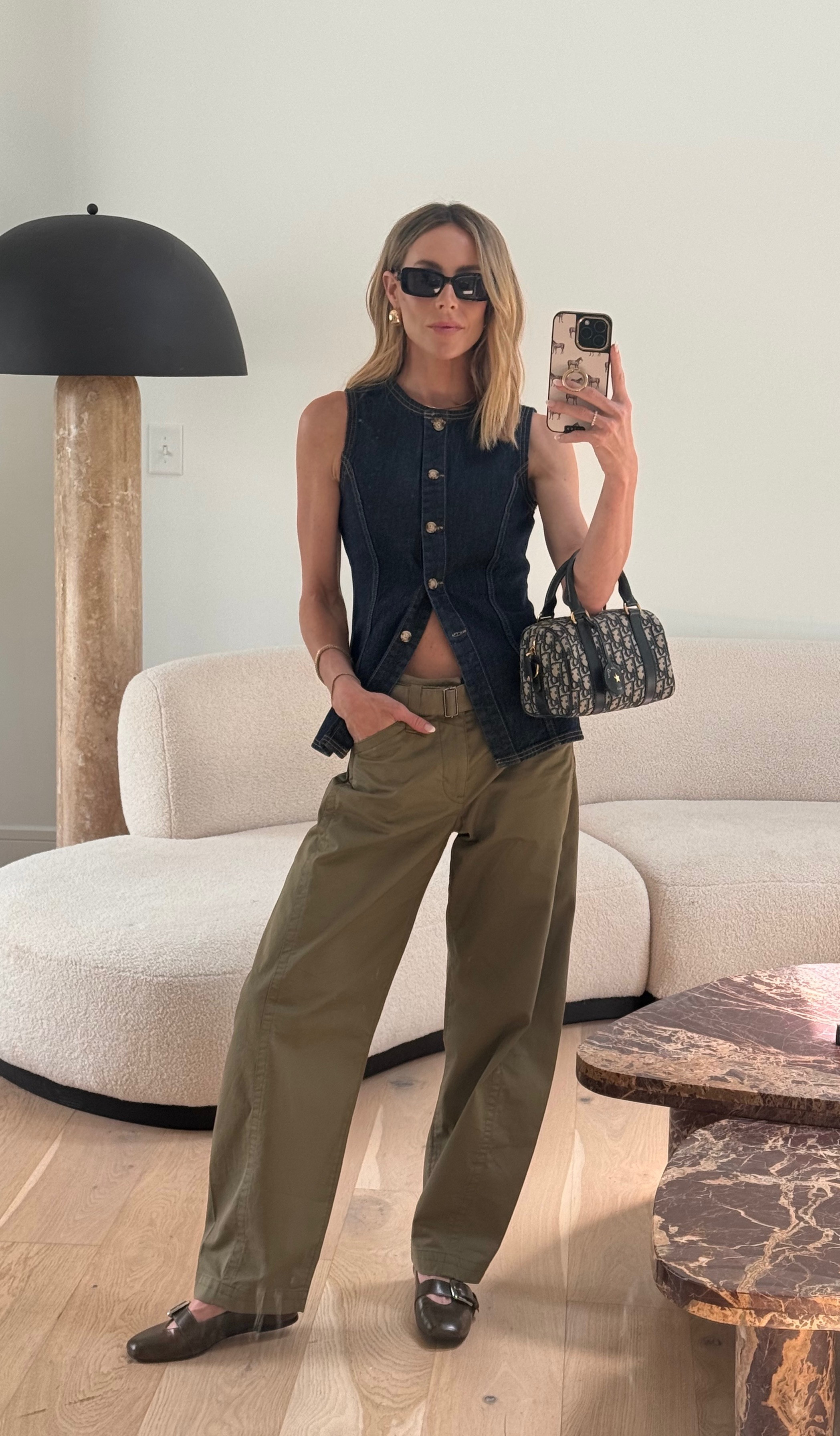 denim vests all summer long 🫶🏼 this one from abercrombie is so flattering & i paired it with the same green barrel pants! 

 

#LTKStyleTip #LTKShoeCrush #LTKItBag