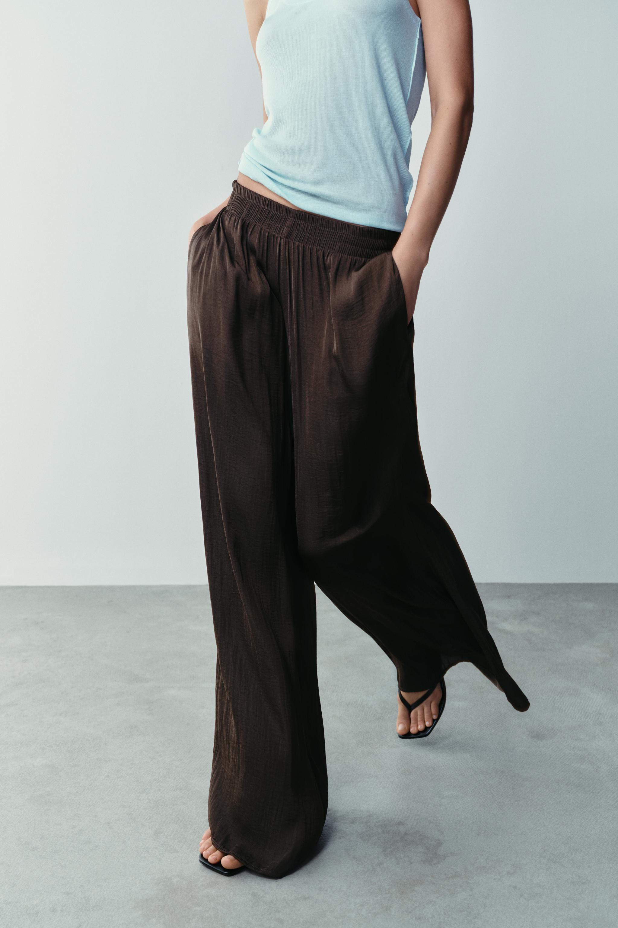 FLOWY WIDE LEG PANTS | Zara US