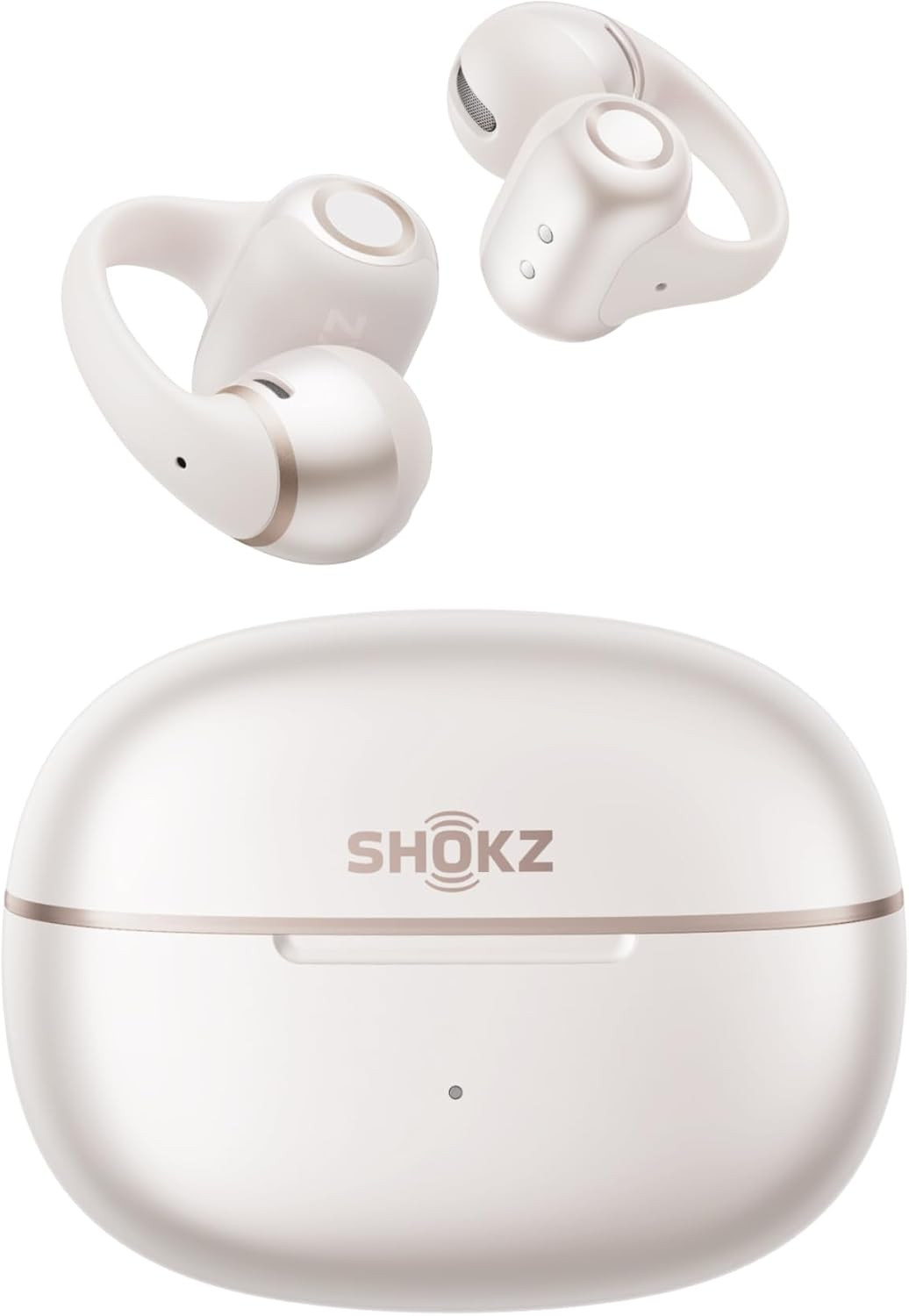 SHOKZ OpenDots 2 Open-Ear Clip-On Earbuds, White, Dolby Audio, 3 Mics | Amazon (US)