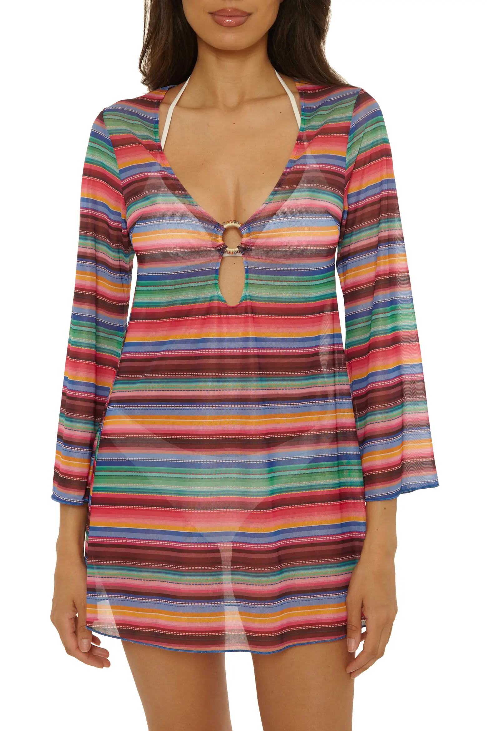 Vallarta Long Sleeve Sheer Mesh Cover-Up Tunic (Women) | Nordstrom | Nordstrom