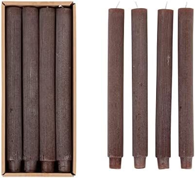 Creative Co-Op Unscented Pleated Taper Candles in Box, Set of 12 | Amazon (US)