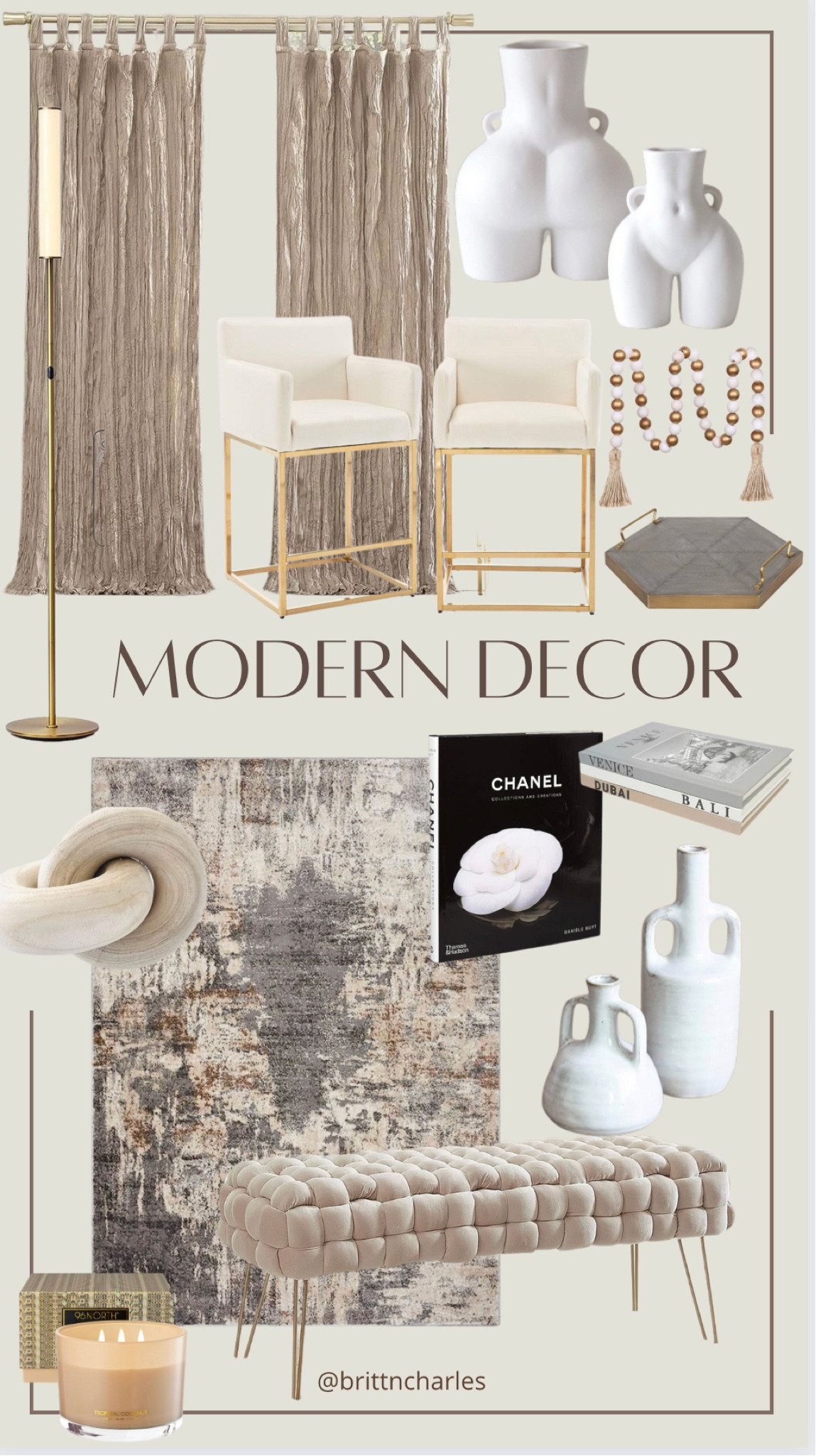 Modern home decor Amazon finds velvet curtains cream ivory white gold Chanel coffee table book vases neutral girl era bar stools counter stools velvet bench budget friendly

#LTKhome #LTKFind #LTKunder100