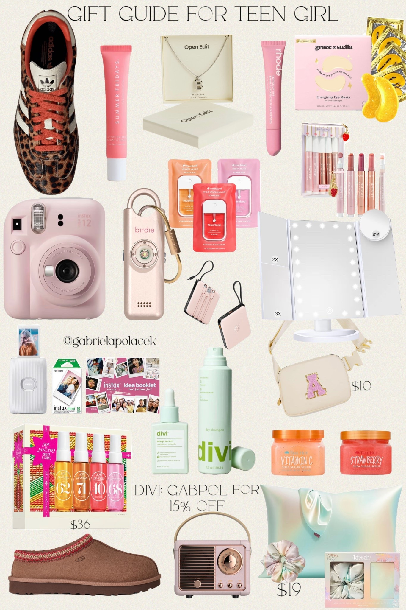 Gift guide for teen girl

FUJIFILM Instax Mini Link 2 Smartphone Printer Bundle | Fujifilm Instax Mini 12 Instant Camera - Blossom | summer fridays lip balm | Divi Dry Shampoo | Divi Scalp Serum use code GABPOL for 15 % off | ugg tazz slippers | She’s Birdie–The Original Personal Safety Alarm for Women by Women | tarte cosmetics sweet indulgences maracuja juicy lip vault | Kitsch Satin Pillowcase with Zipper for Hair & Skin - Softer Than Silk, Machine Washable, Wrinkle-Free - Queen/Standard (19x26) with Satin Scrunchie No-Damage Silk Hair Tie - Aura | Dosmix Retro Bluetooth Speaker | HUONUL Makeup Mirror Vanity Mirror with Lights | SOL DE JANEIRO Spritz & Shine Cheirosa Perfume Mist Set | Belt Bag Fanny Pack Crossbody Bags with Initials Letter | grace & stella Award Winning Under Eye Mask - Travel Essential | touchland 

#polacek #gabpol #gabrielapolacek #amazon #LTKmomlife


#LTKSaleAlert #LTKGiftGuide #LTKFindsUnder50