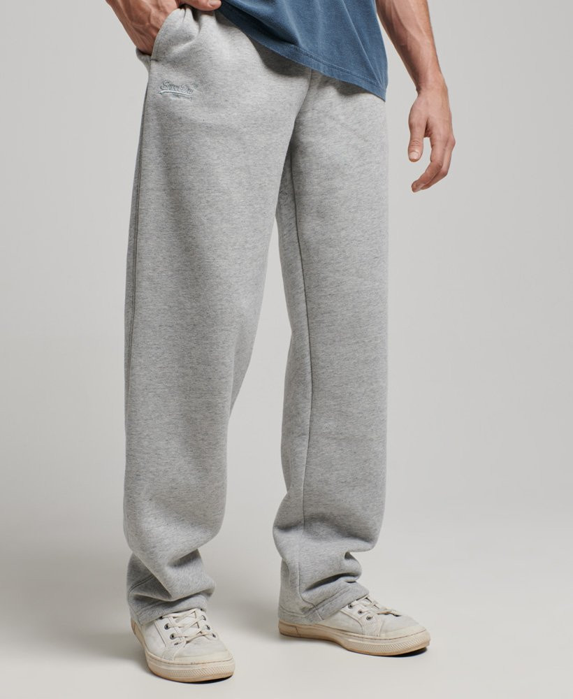 Mens - Organic Cotton Vintage Logo Straight Joggers in Grey | Superdry | Superdry (UK)