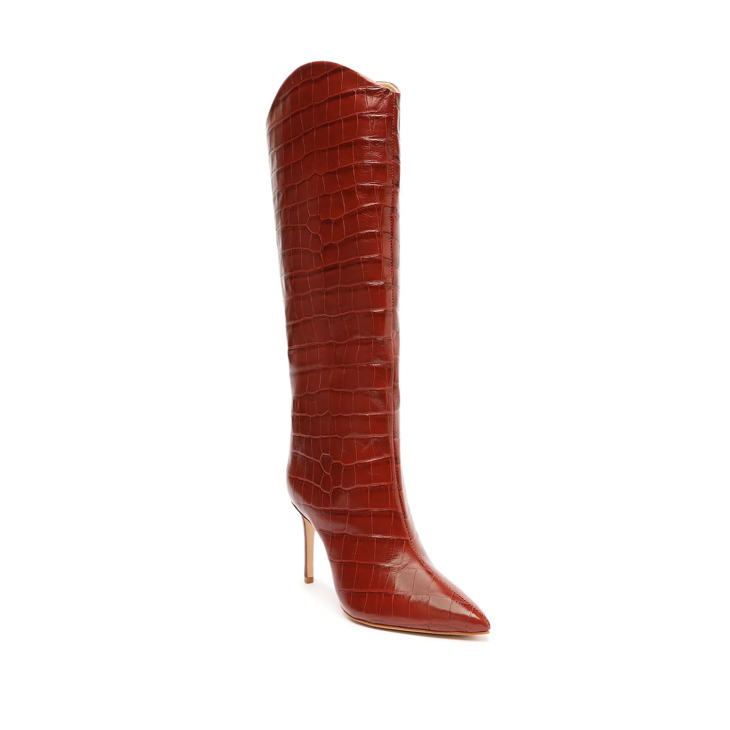 Maryana Crocodile-Embossed Leather Boot | Schutz Shoes (US)