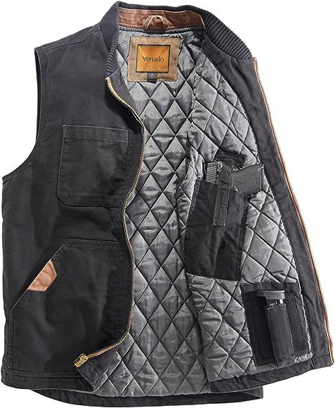Venado Concealed Carry Vest for Men - Heavy Duty Canvas - Conceal Carry Pockets | Amazon (US)