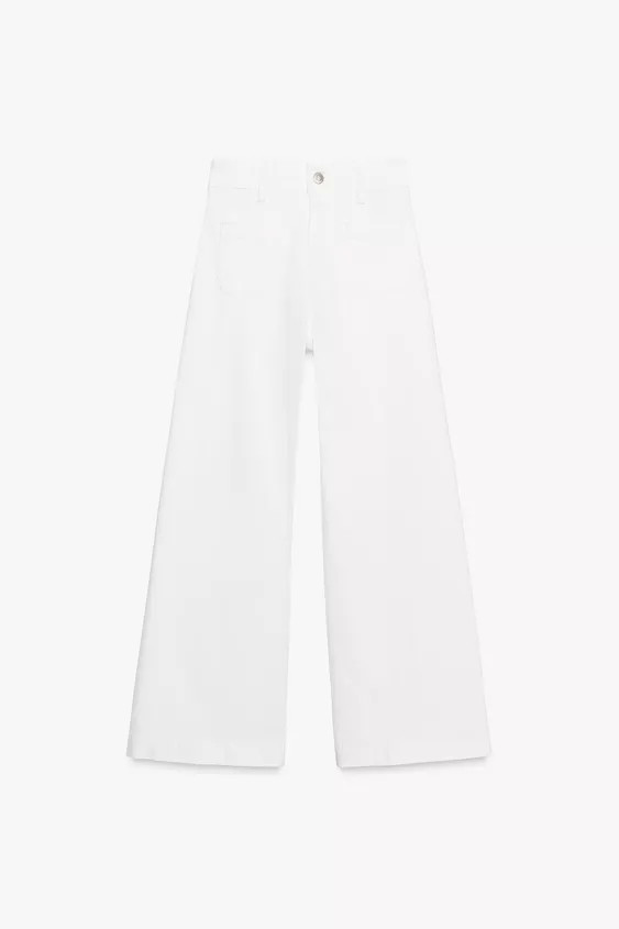 ZW COLLECTION WIDE-LEG HIGH-WAIST JEANS | Zara UK