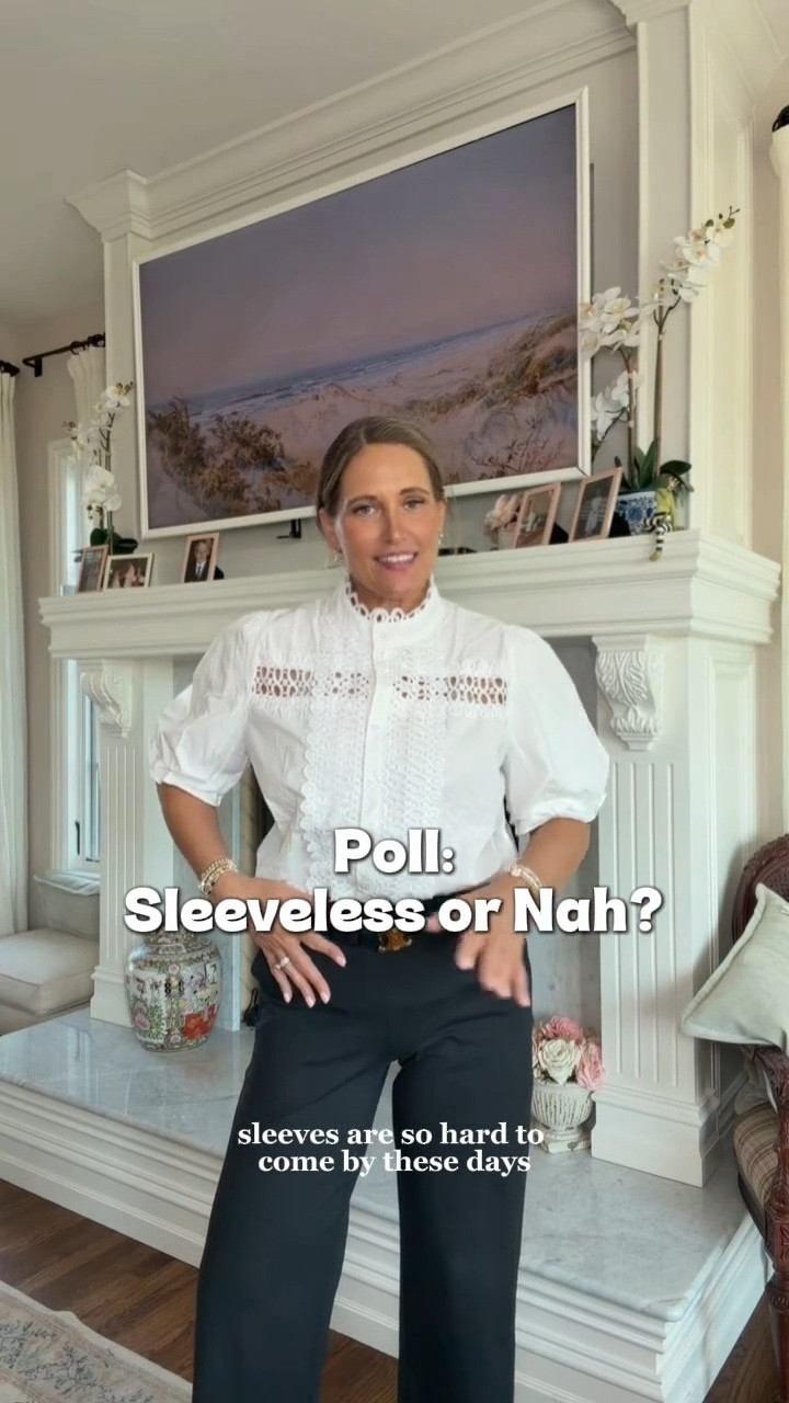 We want to know... do you prefer sleeveless tops or tops with sleeves? We keep reaching for this one because it's cotton, comfortable, has sleeves, and is under $35. Hard to beat that combination!

#LTKootd #LTKdayinmylife #LTKgrwm