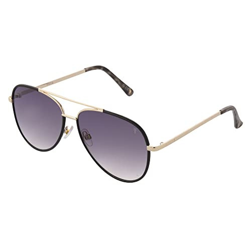 Frye Women's Billie Sunglasses Aviator, Black, 63 mm | Amazon (US)