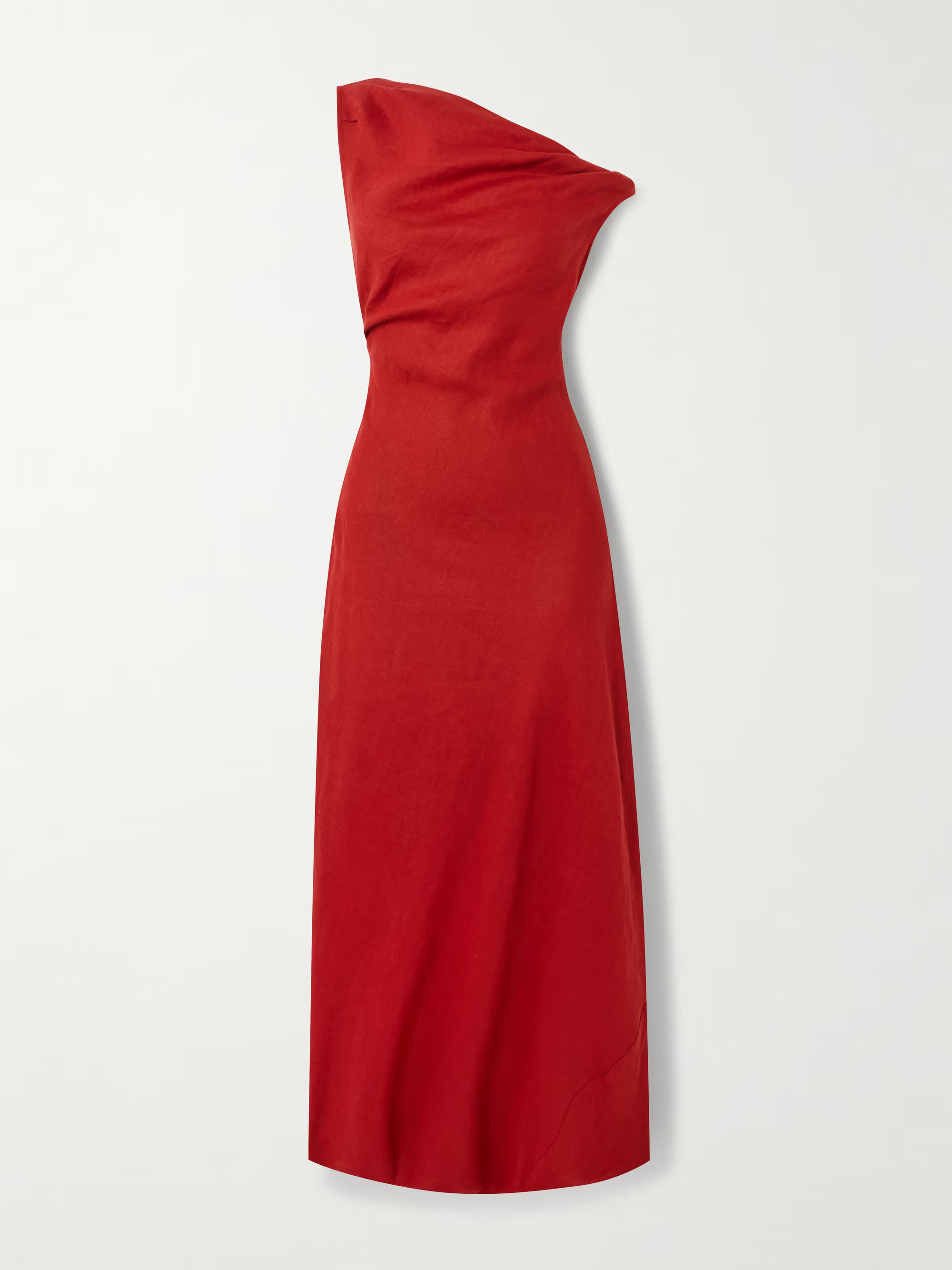 Suis off-the-shoulder draped linen midi dress | NET-A-PORTER APAC