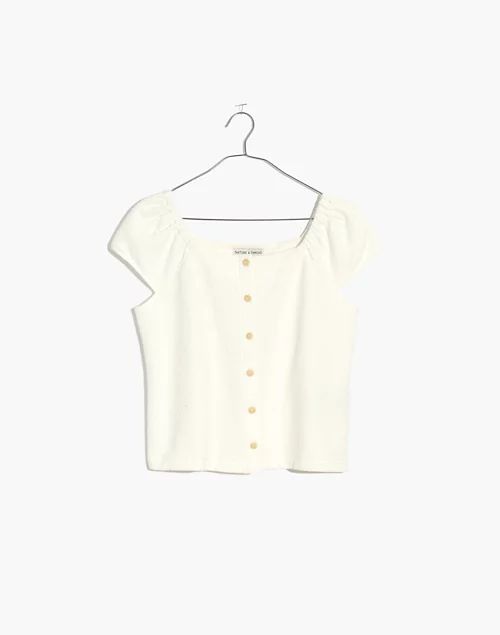 Texture & Thread Button-Front Top | Madewell