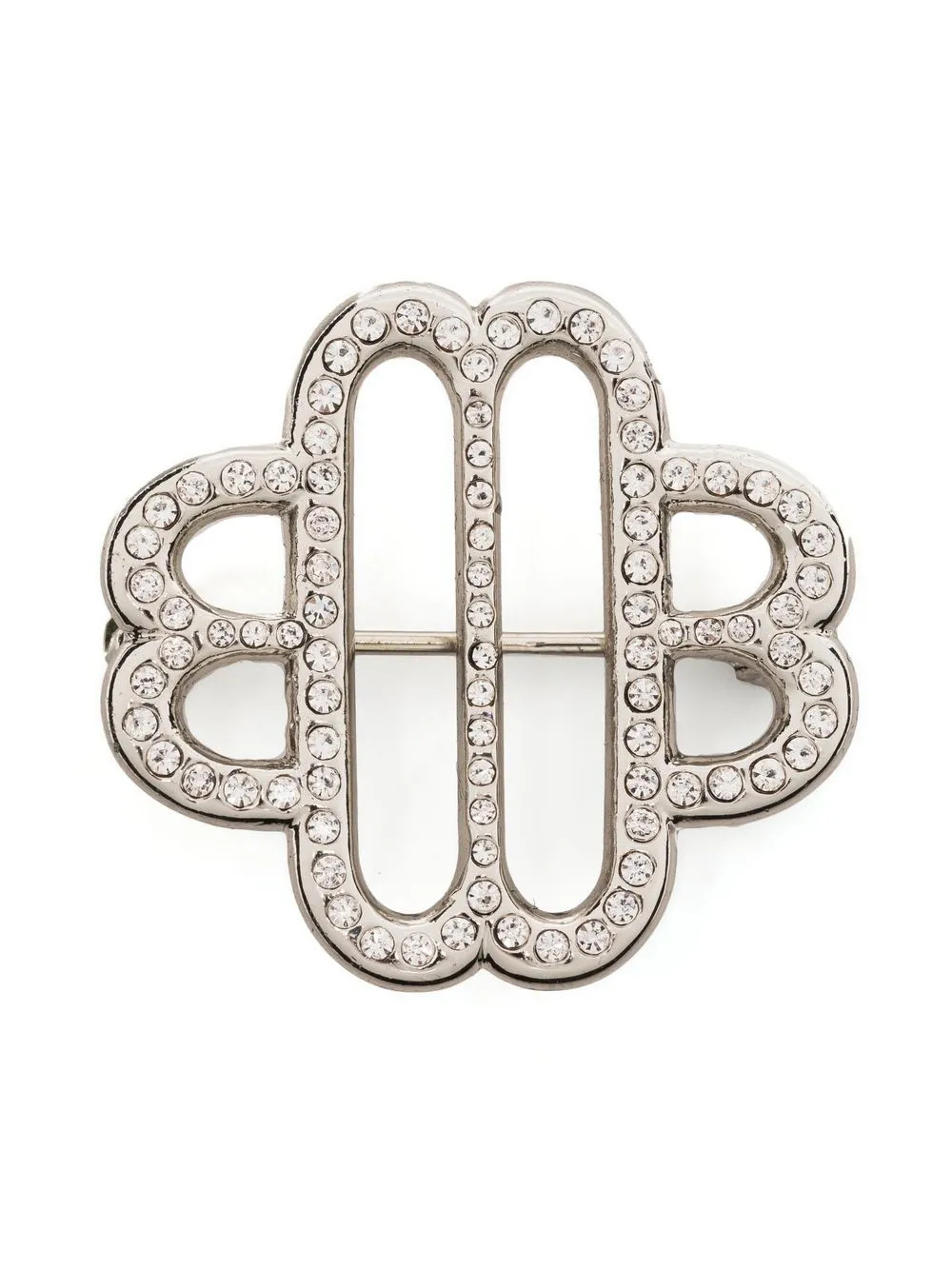 Clover crystal-embellished brooch | Farfetch Global